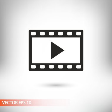 video simgesi, düz tasarım