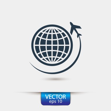 uçak simgesi olan Küre