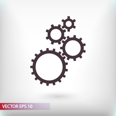 Gears'ı simgesi, düz tasarım stili