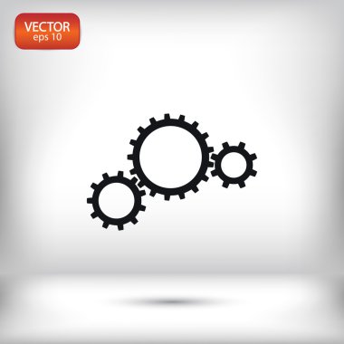 Gears'ı simgesi, düz tasarım stili