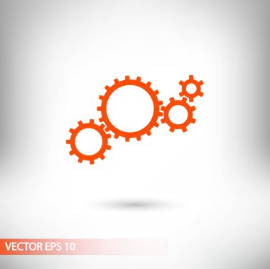 Gears'ı simgesi, düz tasarım stili