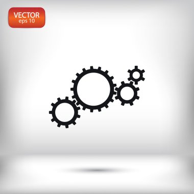 Gears'ı simgesi, düz tasarım stili