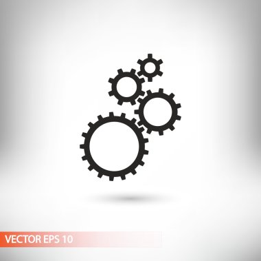 Gears'ı simgesi, düz tasarım stili