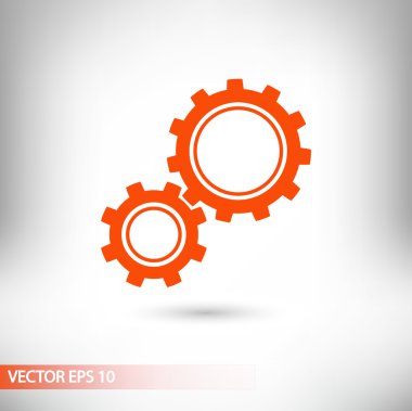 Gears'ı simgesi, düz tasarım stili