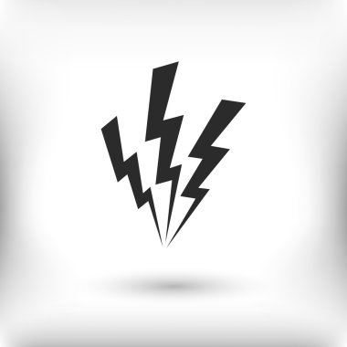 Yıldırım düz tasarım simgesi