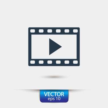 video simgesi, düz tasarım