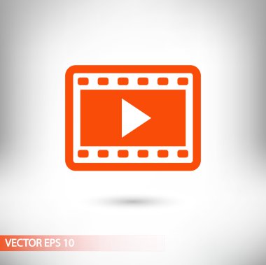 video simgesi, düz tasarım