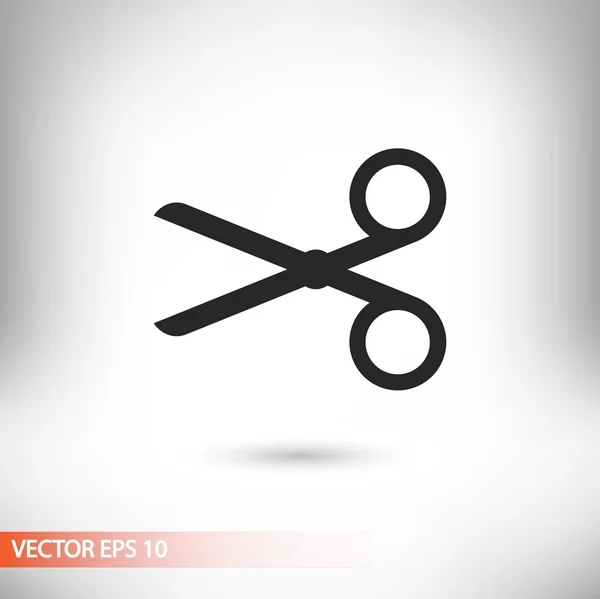 Olló lapos kialakítású ikon — Stock Vector