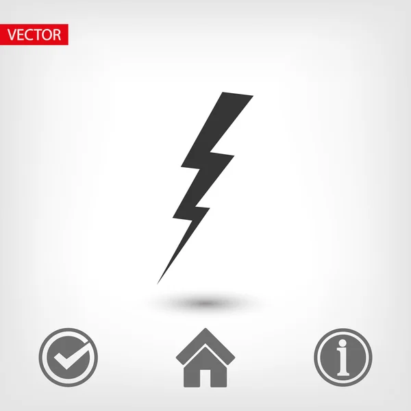 Icono de diseño plano Lightning — Archivo Imágenes Vectoriales