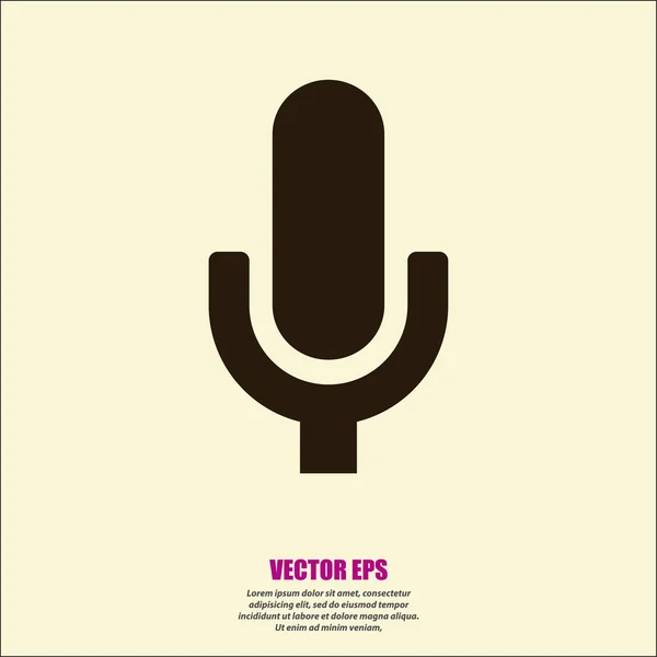 Illustration d'icône de microphone . — Image vectorielle