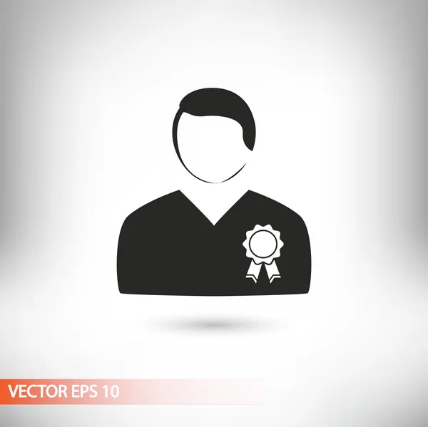 Icono de líder ilustración — Vector de stock