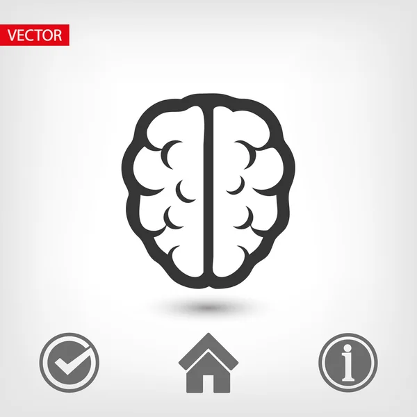 Icona del cervello Illustrazione — Vettoriale Stock