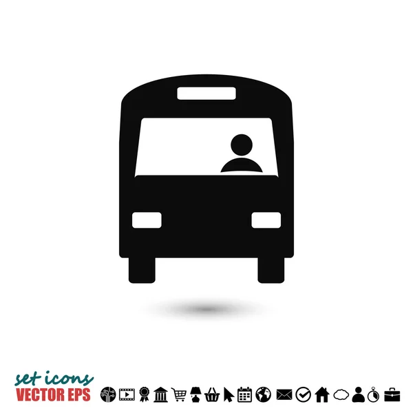 Conception d'icône de bus — Image vectorielle