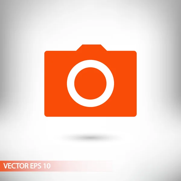 Platte pictogram van de camera — Stockvector