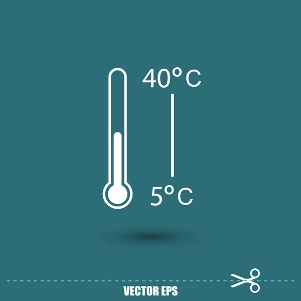 Conception d'icône de thermomètre — Image vectorielle