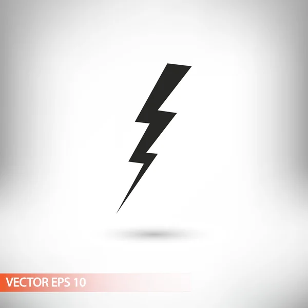 Lightning flat design icon — Stock Vector