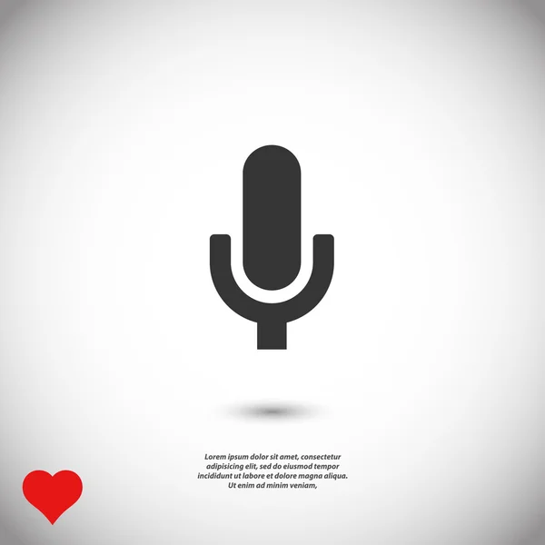 Microphone icon illustration. — Stock Vector