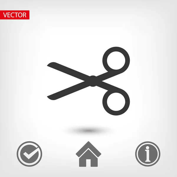 Scissors flat design icon — Stock Vector