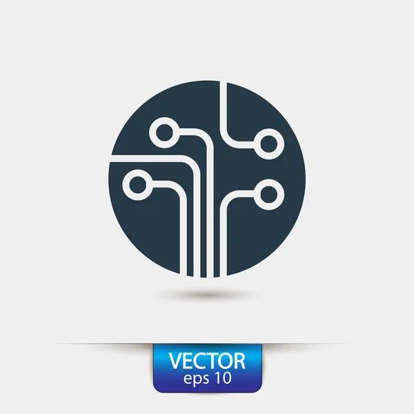 Icono de placa de circuito — Vector de stock