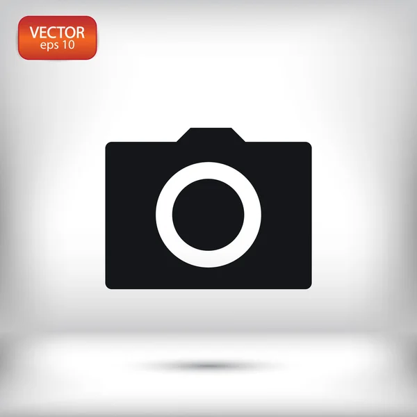 Platte pictogram van de camera — Stockvector