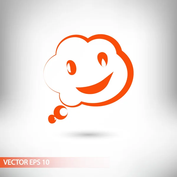 Sonrisa hablando icono de la burbuja — Vector de stock