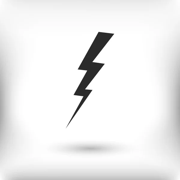 Bliksem platte ontwerp pictogram — Stockvector
