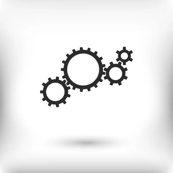 Gears icon, Flat design style — Stock Vector