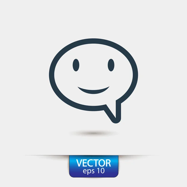 Sonrisa hablando icono de la burbuja — Vector de stock