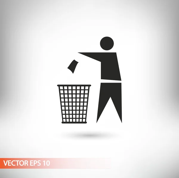 Recycling teken label pictogram — Stockvector