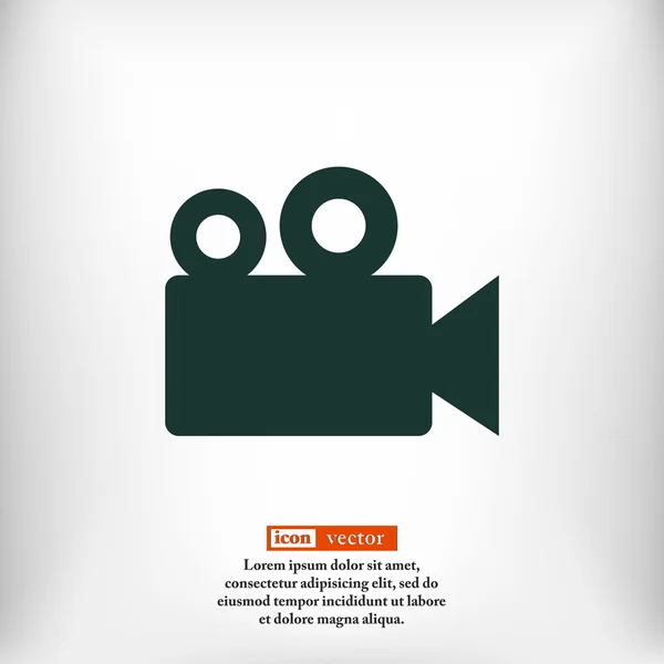 Icono de cámara de vídeo — Vector de stock