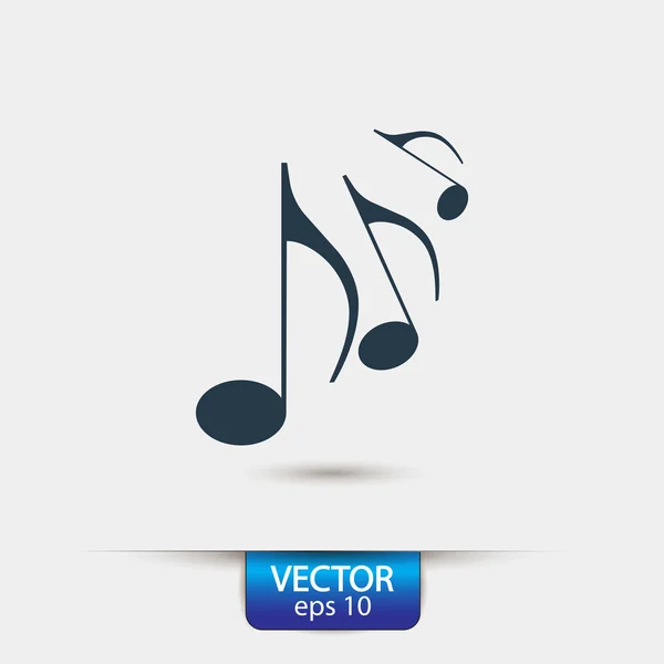 Music flat design icon — Stock Vector