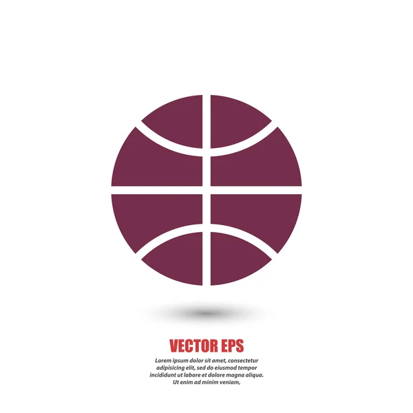 Ícone de design plano de basquete —  Vetores de Stock