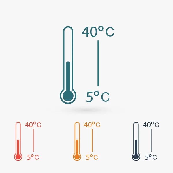 Diseño del icono del termómetro — Vector de stock