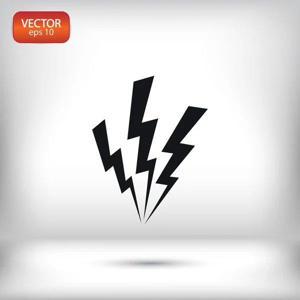 Lightning flat design icon — Stock Vector