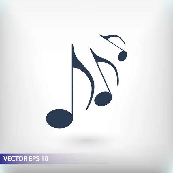 Musik fladt design ikon – Stock-vektor