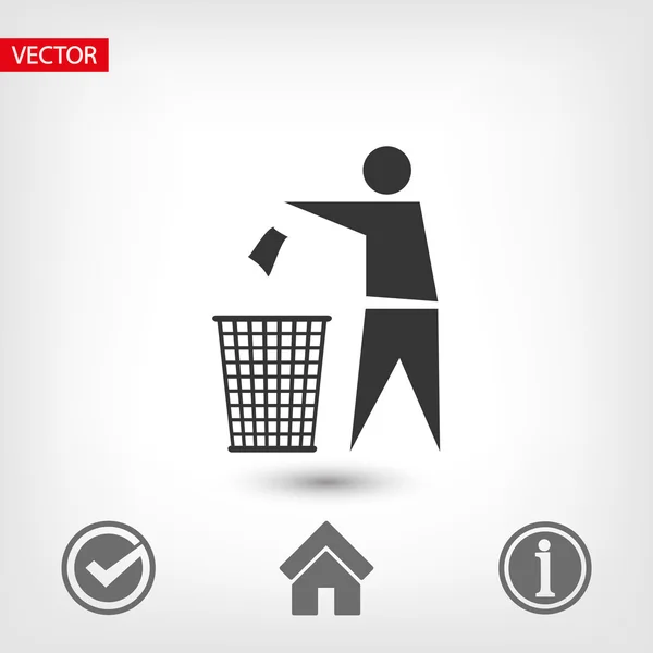 Recycling teken label pictogram — Stockvector