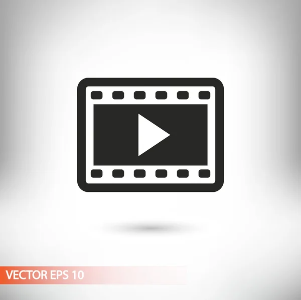 Icono de vídeo, diseño plano — Vector de stock