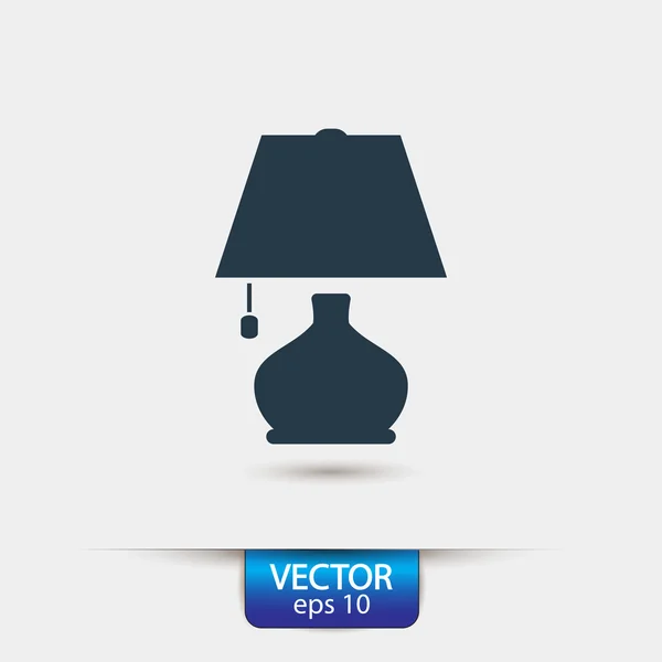 Lampe flaches Design-Symbol — Stockvektor