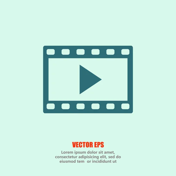 Video-Ikone, flaches Design — Stockvektor