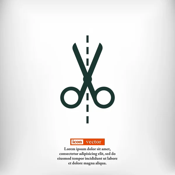 Scissors flat design icon — Stock Vector