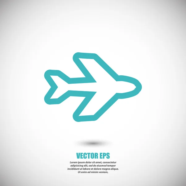 Diseño de símbolo de avión — Vector de stock