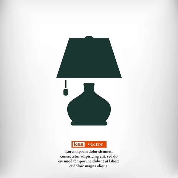 Lampe design plat icône — Image vectorielle