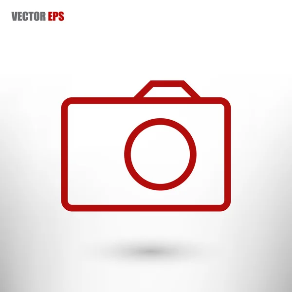 Camera flat icon — Stock Vector