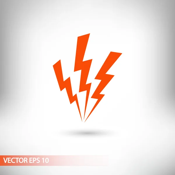 Lightning flat design icon — Stock Vector