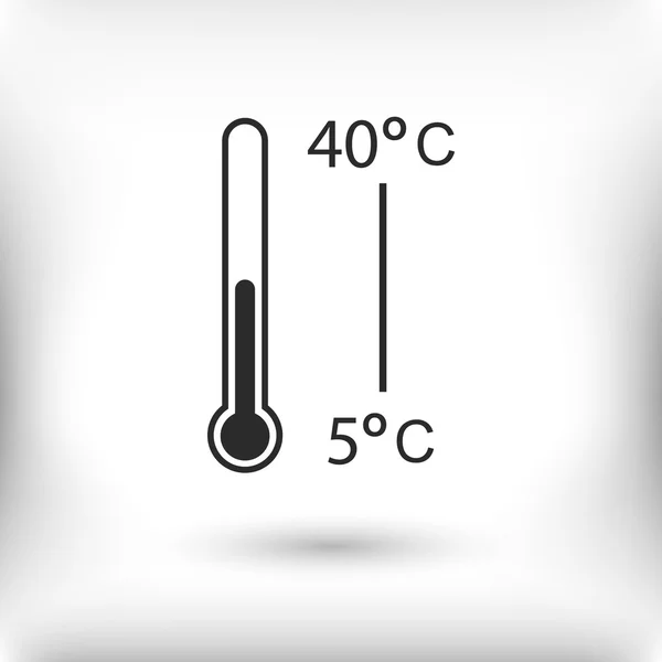 Conception d'icône de thermomètre — Image vectorielle