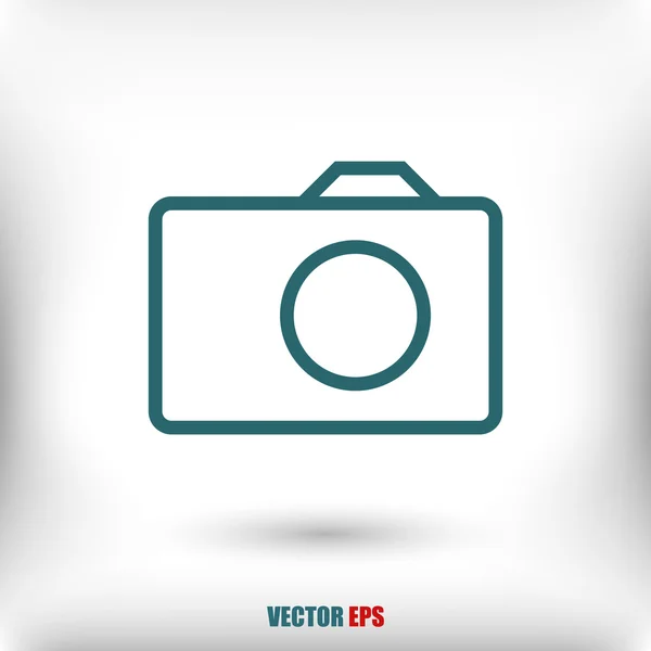 Platte pictogram van de camera — Stockvector