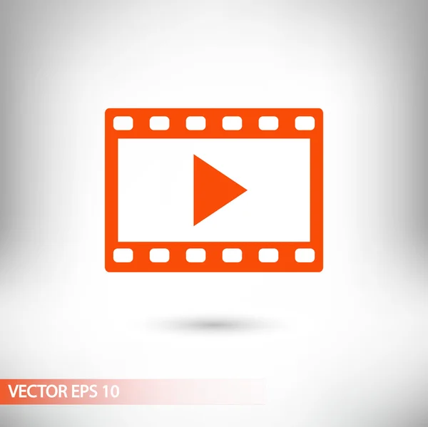 Icono de vídeo, diseño plano — Vector de stock