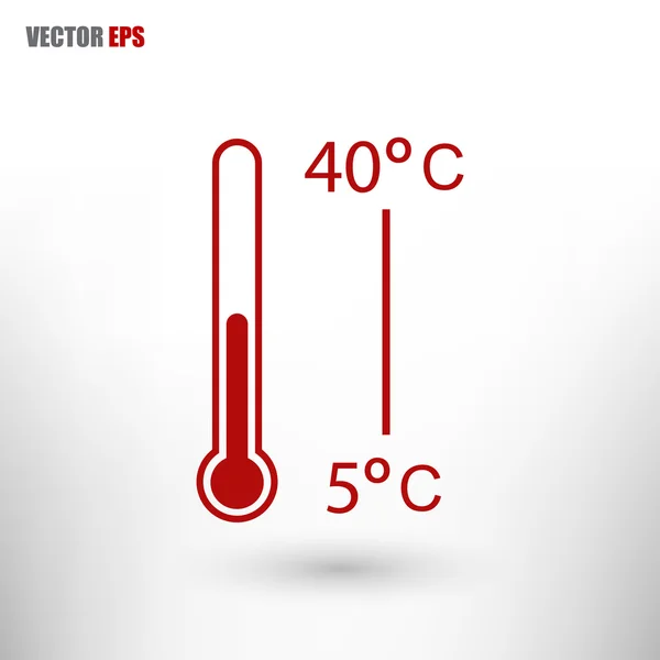 Conception d'icône de thermomètre — Image vectorielle