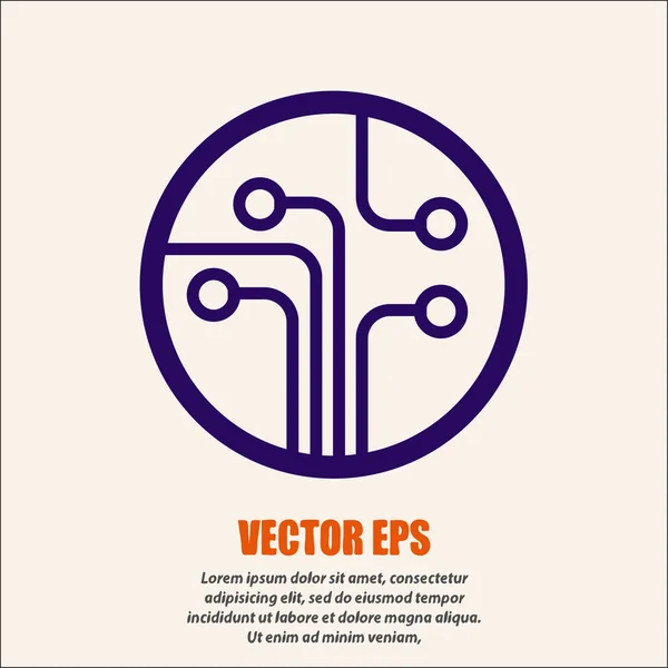 Icono de placa de circuito — Vector de stock