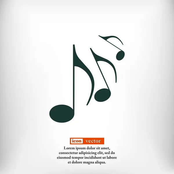 Music flat design icon — Stock Vector